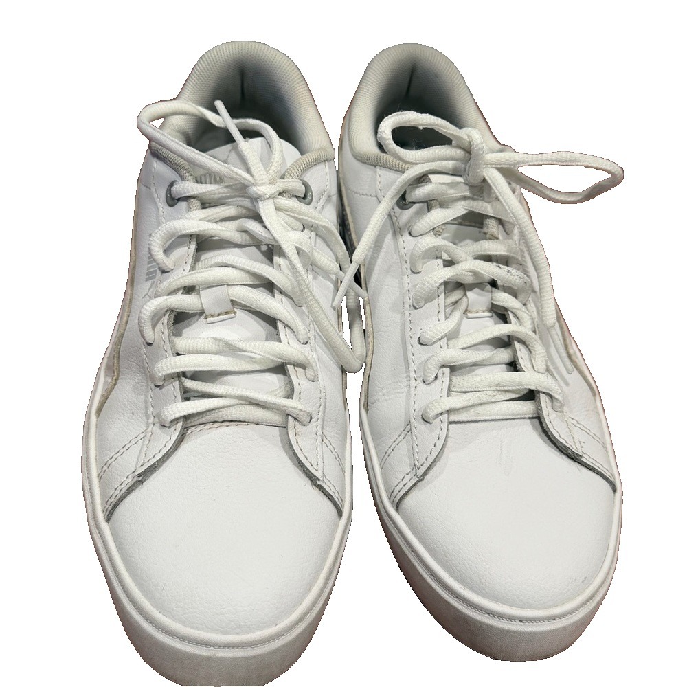 Puma Smash 3.0 L Sneakers Women 8.5 White Leather Platform